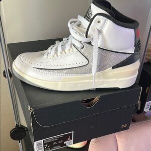 Air Jordan Retro High-Top Sneakers - White and Black